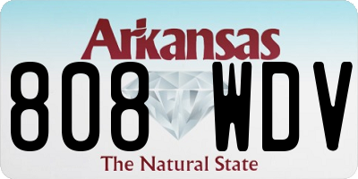 AR license plate 808WDV