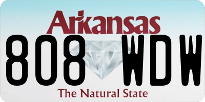 AR license plate 808WDW