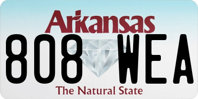 AR license plate 808WEA