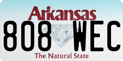 AR license plate 808WEC