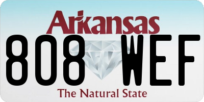 AR license plate 808WEF