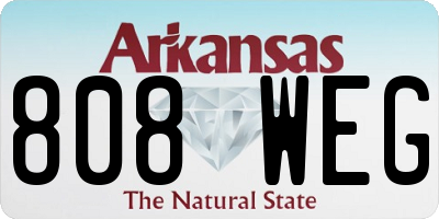 AR license plate 808WEG
