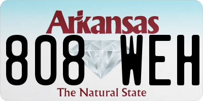 AR license plate 808WEH