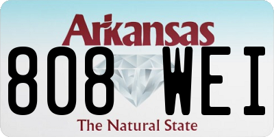 AR license plate 808WEI