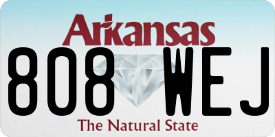 AR license plate 808WEJ
