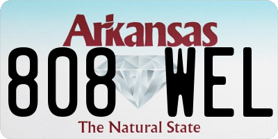 AR license plate 808WEL