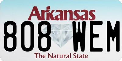 AR license plate 808WEM