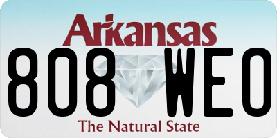 AR license plate 808WEO