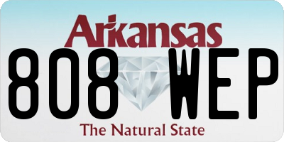 AR license plate 808WEP