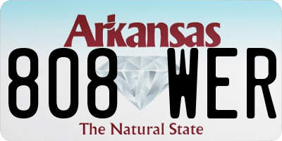 AR license plate 808WER