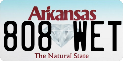 AR license plate 808WET