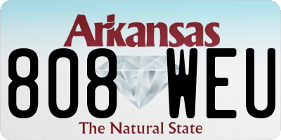 AR license plate 808WEU