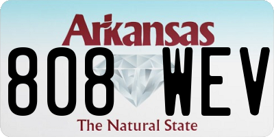 AR license plate 808WEV