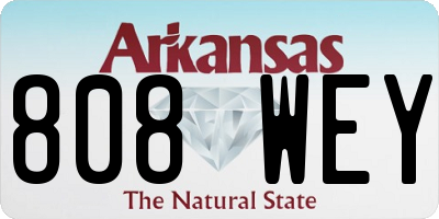 AR license plate 808WEY