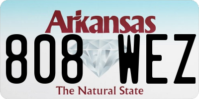 AR license plate 808WEZ