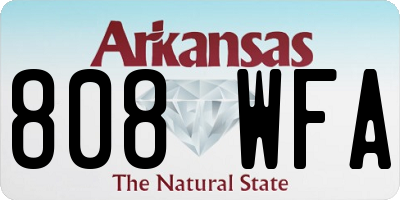 AR license plate 808WFA