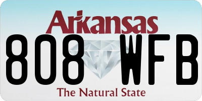 AR license plate 808WFB