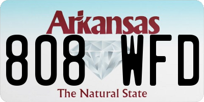AR license plate 808WFD