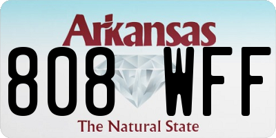 AR license plate 808WFF