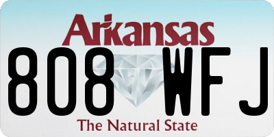 AR license plate 808WFJ