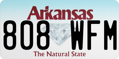 AR license plate 808WFM