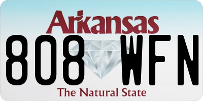 AR license plate 808WFN