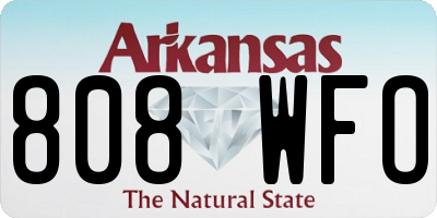 AR license plate 808WFO