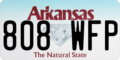 AR license plate 808WFP