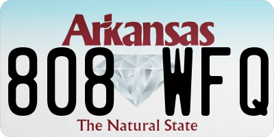 AR license plate 808WFQ