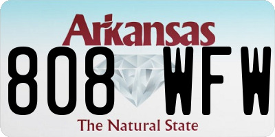 AR license plate 808WFW