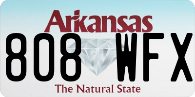 AR license plate 808WFX
