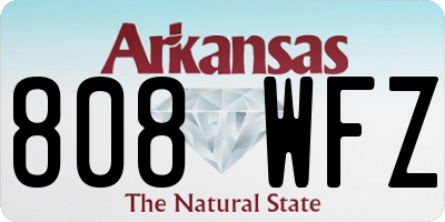 AR license plate 808WFZ
