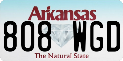 AR license plate 808WGD