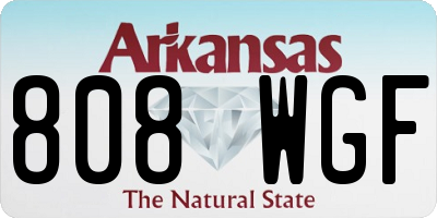 AR license plate 808WGF