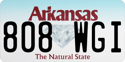 AR license plate 808WGI