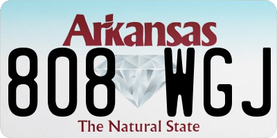 AR license plate 808WGJ