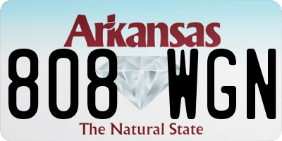 AR license plate 808WGN