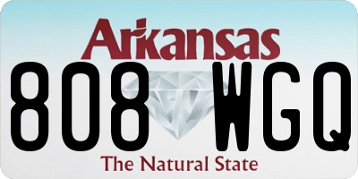 AR license plate 808WGQ