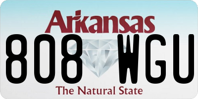 AR license plate 808WGU