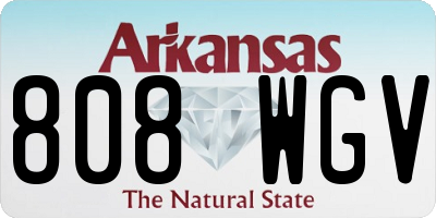 AR license plate 808WGV