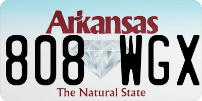 AR license plate 808WGX