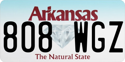 AR license plate 808WGZ