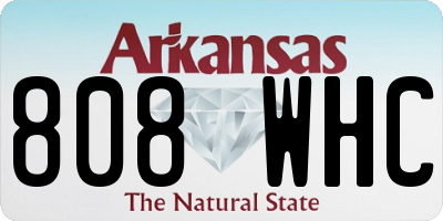 AR license plate 808WHC