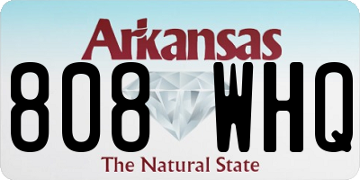 AR license plate 808WHQ