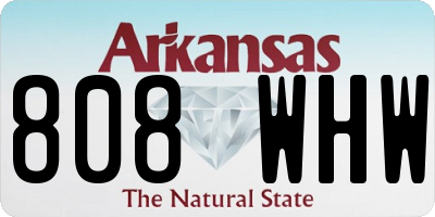 AR license plate 808WHW