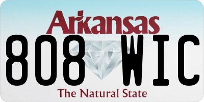 AR license plate 808WIC
