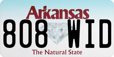 AR license plate 808WID