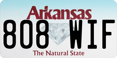 AR license plate 808WIF