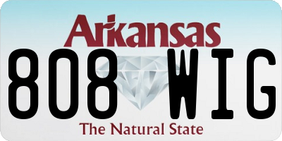 AR license plate 808WIG