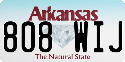 AR license plate 808WIJ